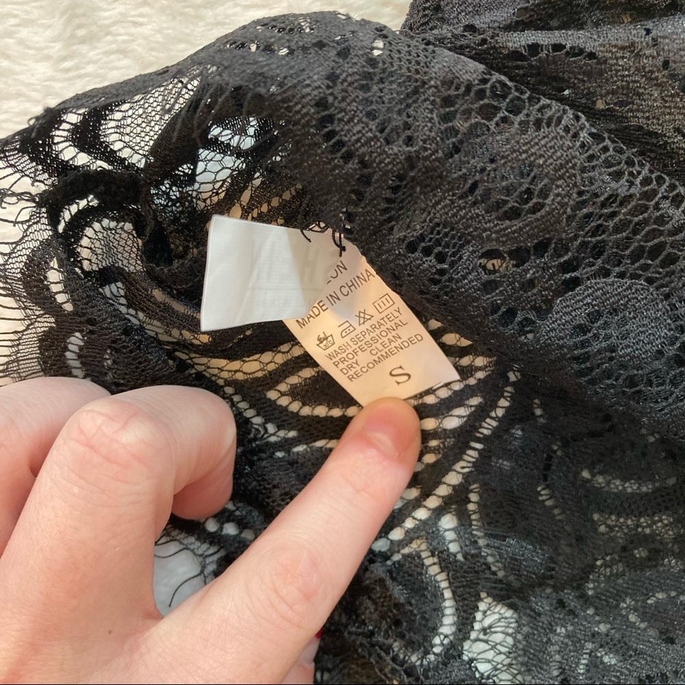 🔴5/$25 Sexy Black Lace Teddy - SHEIN, S - Picture 4 of 4